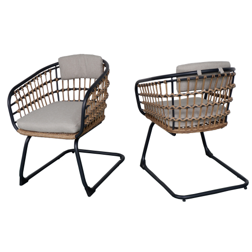 Wicker Dining Chair-SET OF 2 is designed to elevate your patio, balcony, or garden space into a cozy, stylish spot for relaxation and connection.