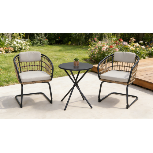Wicker Dining Chair-SET OF 2 is designed to elevate your patio, balcony, or garden space into a cozy, stylish spot for relaxation and connection.