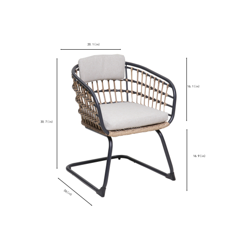 Wicker Dining Chair-SET OF 2 is designed to elevate your patio, balcony, or garden space into a cozy, stylish spot for relaxation and connection.