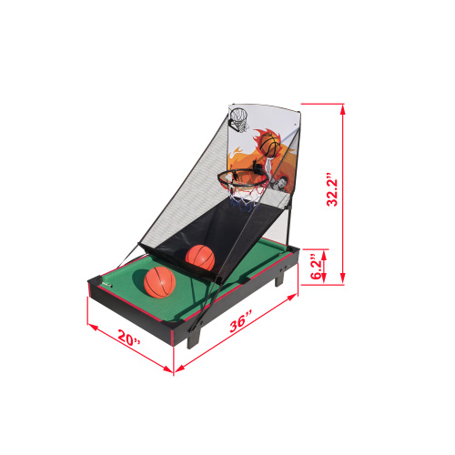 Multi Game Table 36", 2 in 1 Combo Game Table Basketball, Billiards.Parent-child games, for Indoor Outdoor, Game Room, Friends,Family, Kids and Adults.