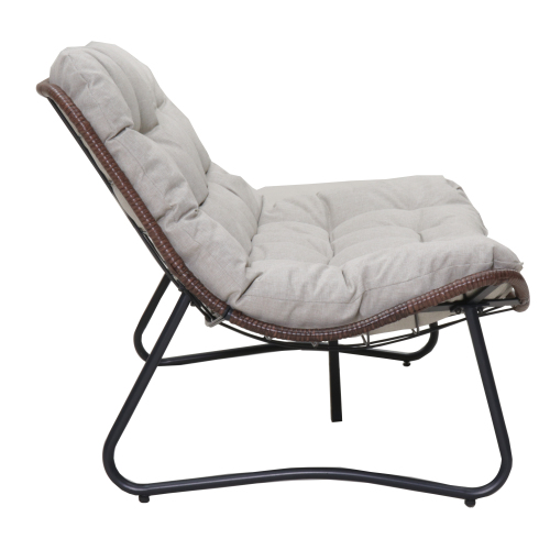 Patio Loveseat Sofa, Outdoor Wicker Loveseat with Luxury Thick Cushion, All-Weather Patio Furniture Set, Outdoor Glider Bench for Garden Balcony Backyard